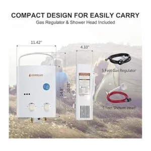 Camplux Calentador de agua portátil para exteriores de 5_5