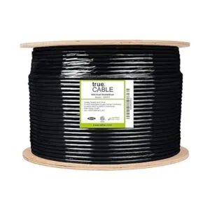 TrueCABLE RG6 doble escudo coaxial de 1000 pies negro_2