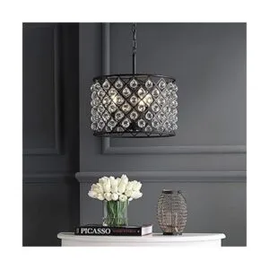 JONATHAN Y JYL9026A Gabrielle Colgante LED de cristal y_3