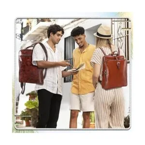 Banuce Mochila convertible de cuero italiano de grano_3