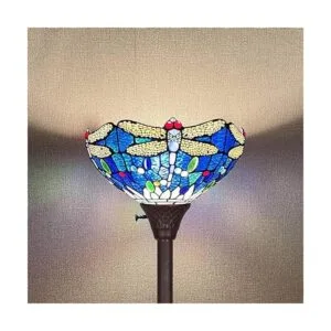 Capulina Lámpara de pie Tiffany Torchiere industrial de_2