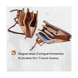 Banuce Mochila convertible de cuero italiano de grano_7