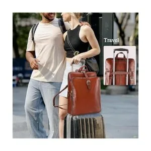 Banuce Mochila convertible de cuero italiano de grano_6