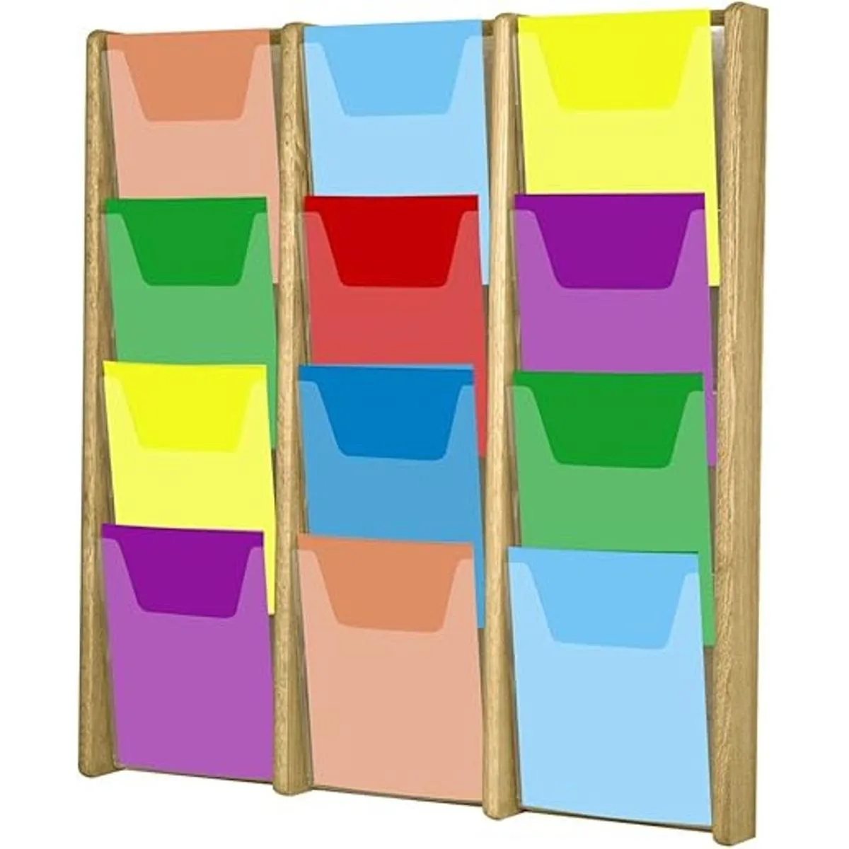 Mazo de madera de 12 bolsillos de la posición de la pared_1