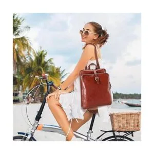 Banuce Mochila convertible de cuero italiano de grano_4