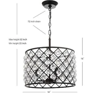 JONATHAN Y JYL9026A Gabrielle Colgante LED de cristal y_6