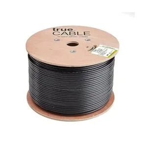 TrueCABLE RG6 doble escudo coaxial de 1000 pies negro_3