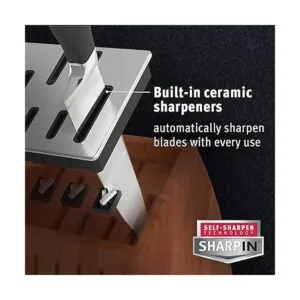 Juego de cuchillos autoafilables clásicos Calphalon con_2