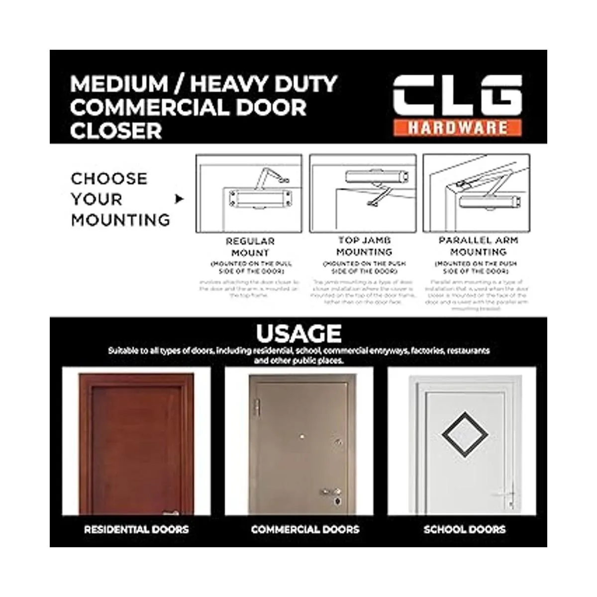 CLG HARDWARE DC7016 US 10B bronce oscuro montado en_2