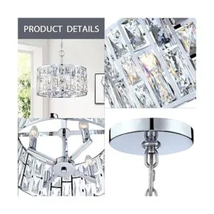 Lámpara de araña convertible de cristal de granja e_7