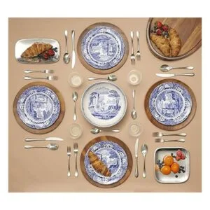 Spode juego de vajilla de 12 piezas italianas color azul_5