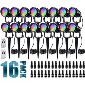 SUNVIE Luces de paisaje RGB de bajo voltaje de 12 W luces_1