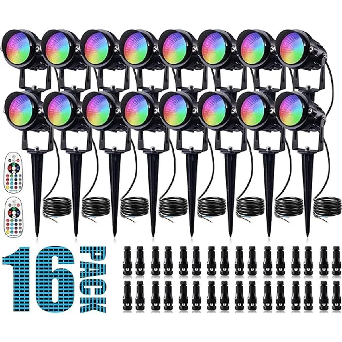 SUNVIE Luces de paisaje RGB de bajo voltaje de 12 W luces_1