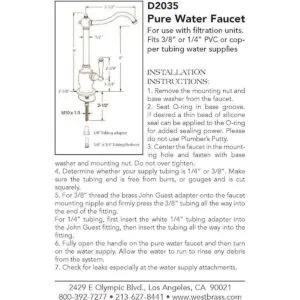 Westbrass D2035NL07 Grifo dispensador de agua fría_5