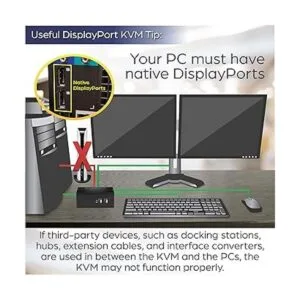 TRENDnet Conmutador KVM DisplayPort de 2 puertos con_3