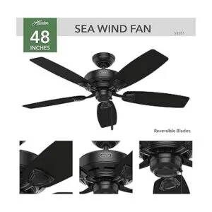 Hunter Sea Wind Ventilador de techo para interiores y_2