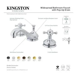 Kingston Brass KS1162BX Grifo de baño extendido vintage_3