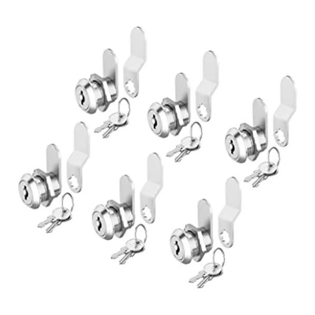 Paquete de 6 cerraduras de gabinete con llaves cerradura_1