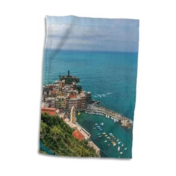 3D Rose ItalyCinque TerreVernazza Toalla de mano 15.0 x_2
