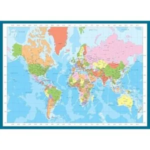 EuroGraphics Modern Map of The World Puzzle 1000 piezas_2