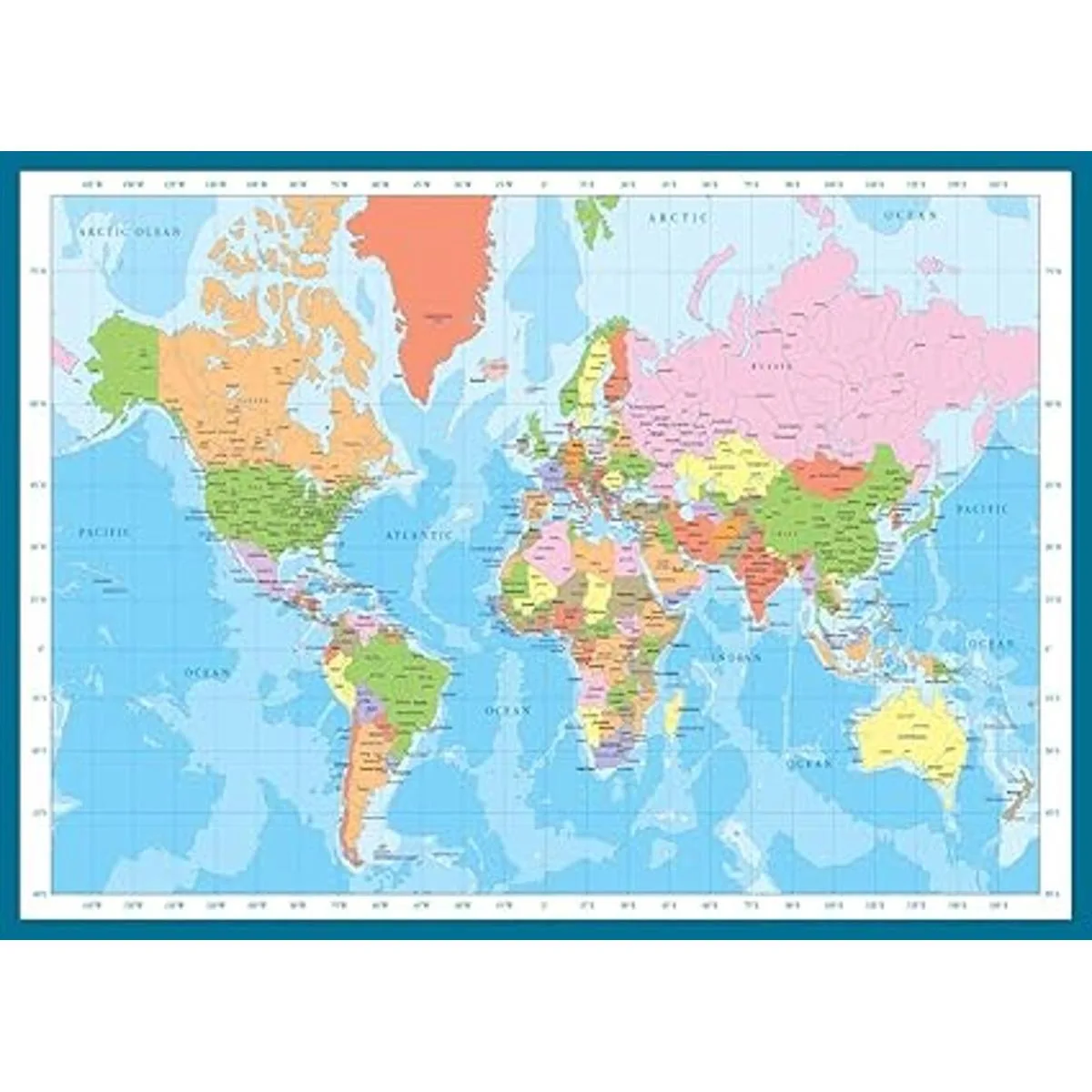 EuroGraphics Modern Map of The World Puzzle 1000 piezas_2