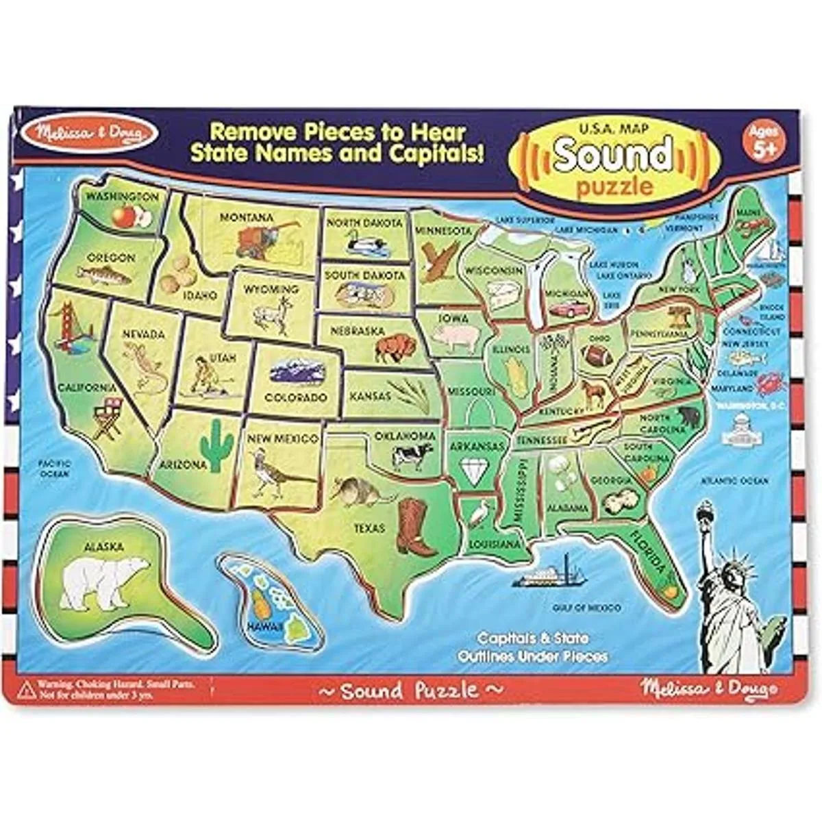 Melissa Doug EE. UU. Mapa Puzzle de rompecabezas de_6