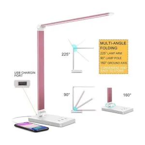 HMFUNTM Lámpara de escritorio LED con puerto de carga_2