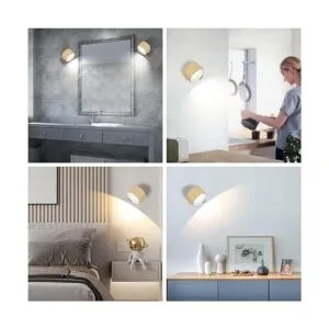 AKSDA Lámpara de pared que funciona con pilas aplique de_5