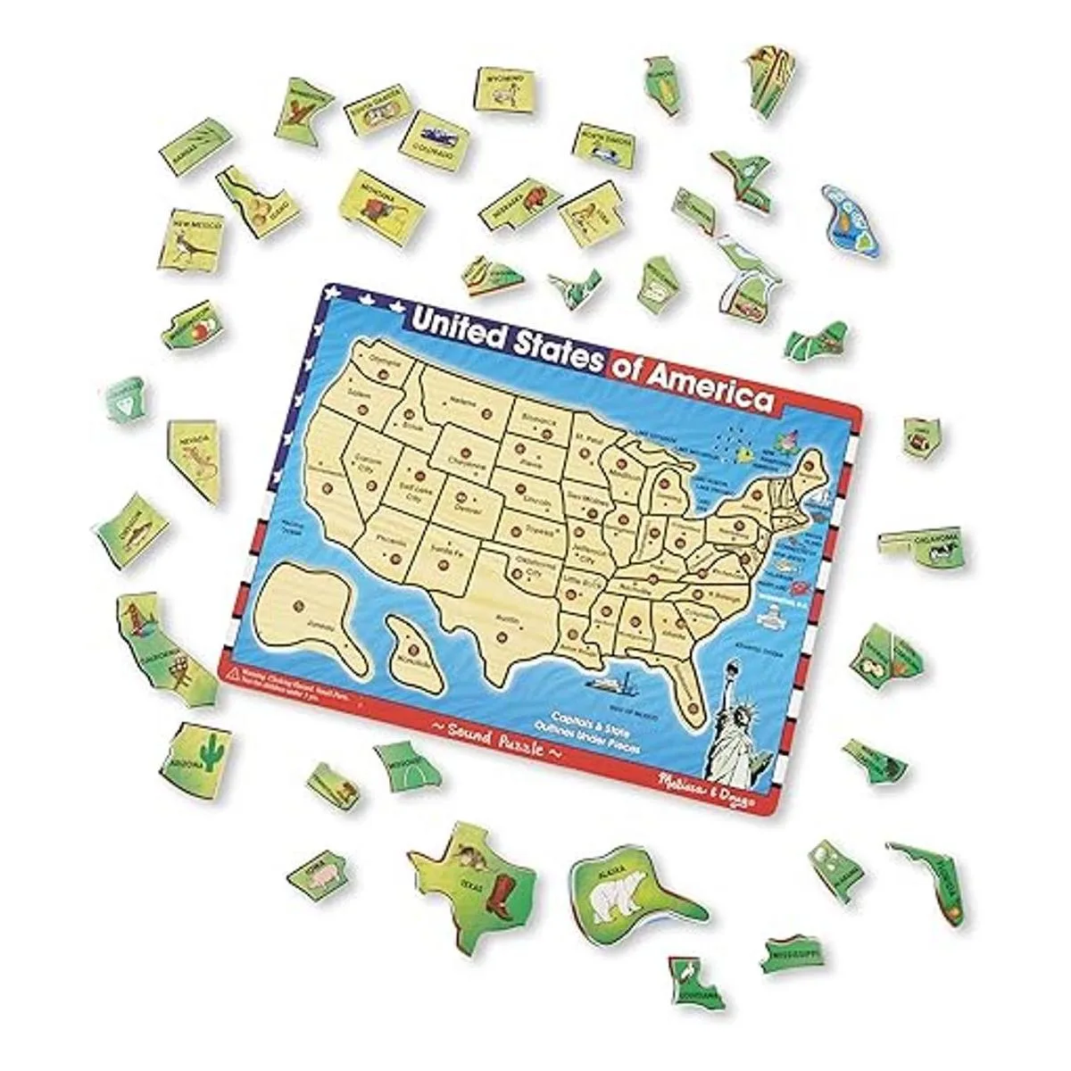 Melissa Doug EE. UU. Mapa Puzzle de rompecabezas de_4