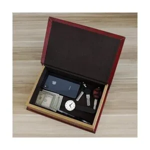 Decoraciones de libros antiguos de madera caja fuerte_5