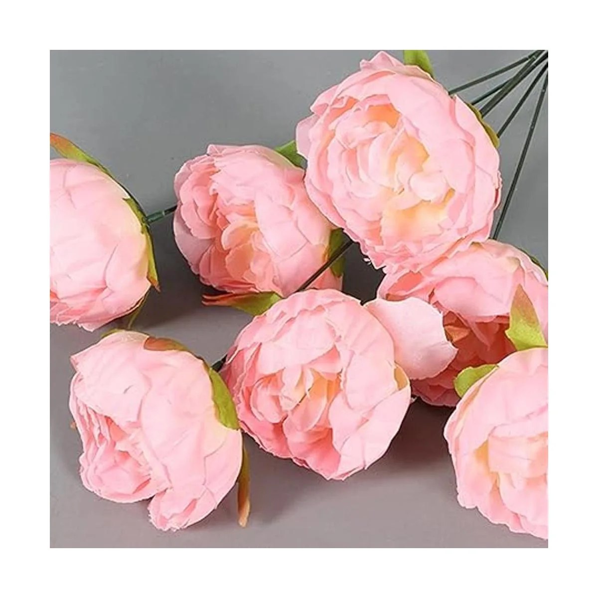 FagusHome 25 cabezas de flores artificiales de peonía de_4