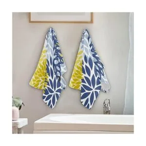 Juego de 2 toallas de mano de crisantemos florales de_4