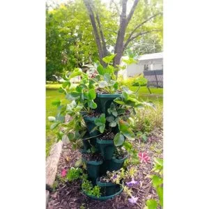 Macetero apilable de 5 niveles para fresas hierbas_3