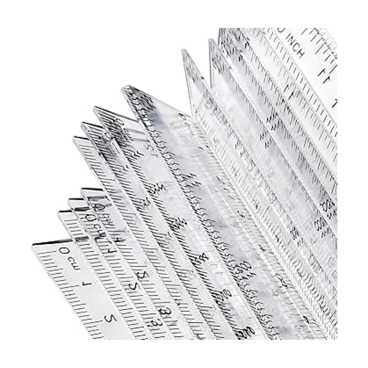 PINGEUI Paquete de 100 reglas de medición transparentes de_4