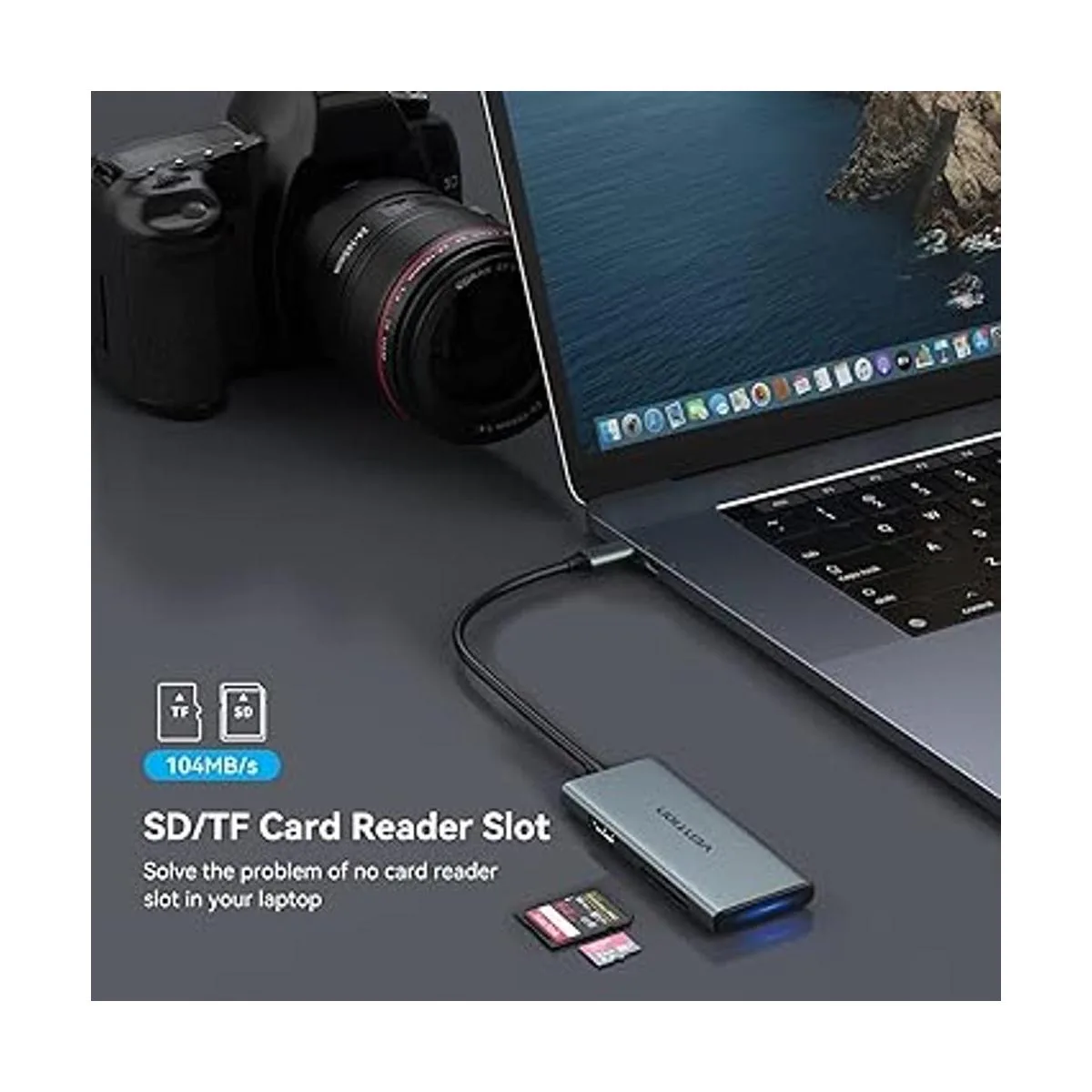 VENTION Base de concentrador USB C 6 en 1 USB C HDMI con_5