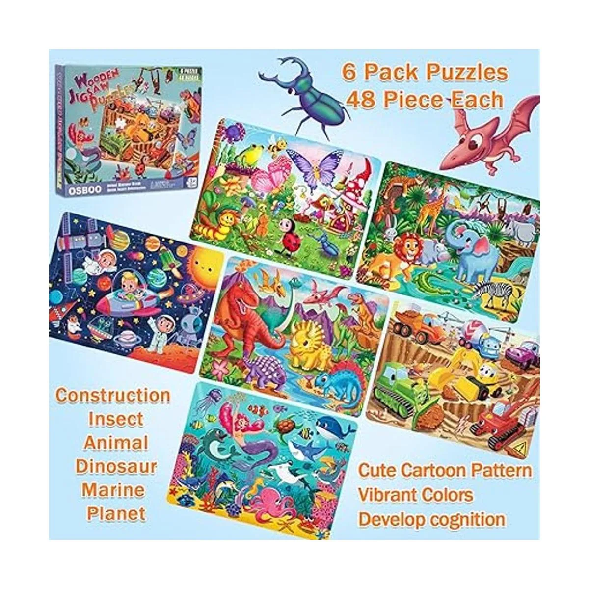 Rompecabezas para niños de 3 a 5 años 4 a 8 años_4