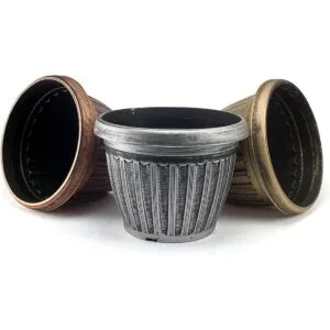 Florero estilo medieval de 12 pulgadas urna con charola_6