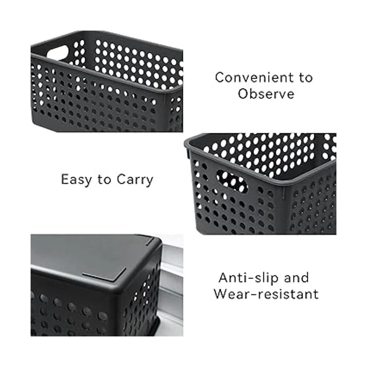 Cestas de almacenamiento de plástico paquete de 6 cestas_5