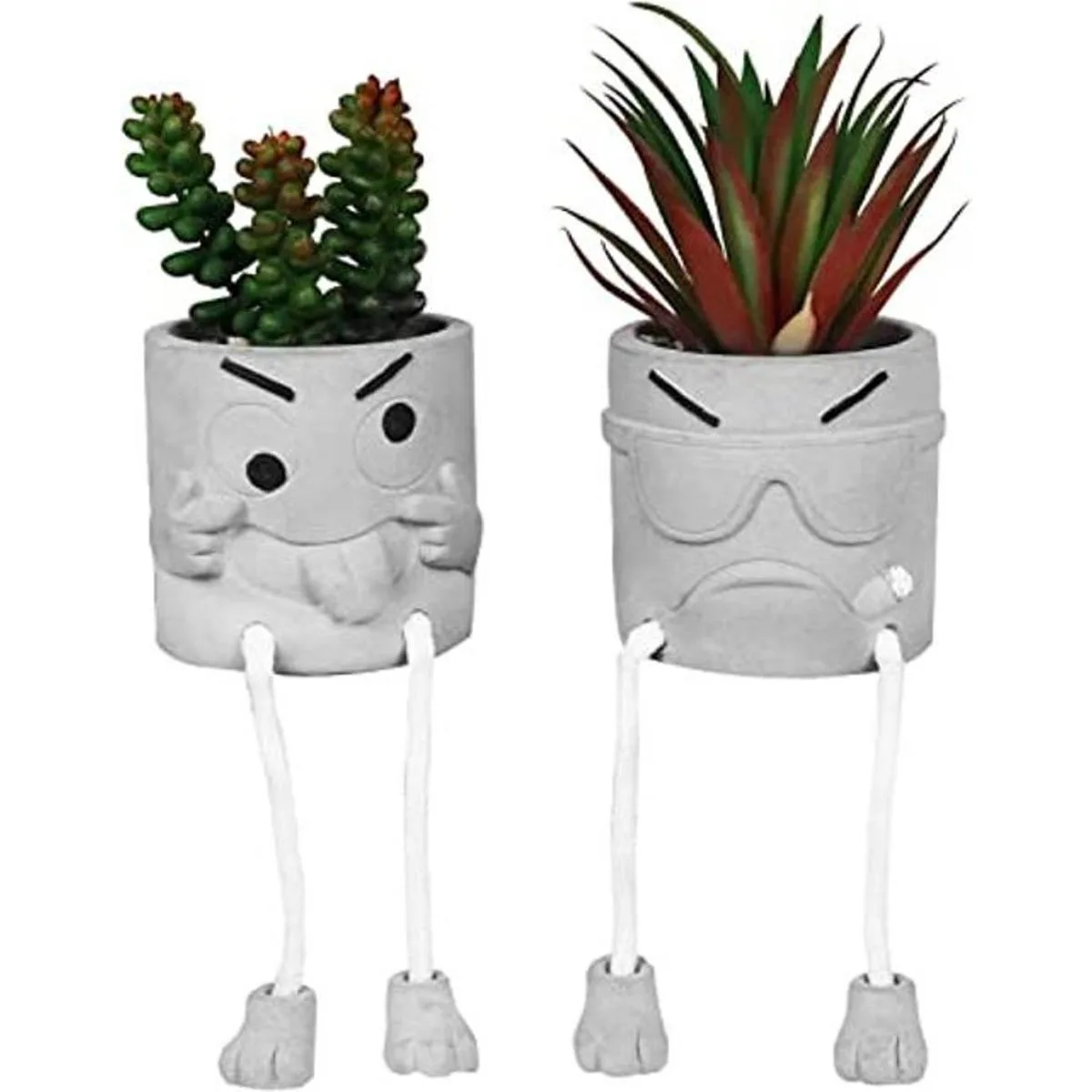 SEMSOIIO Juego de 2 suculentas artificiales plantas_1