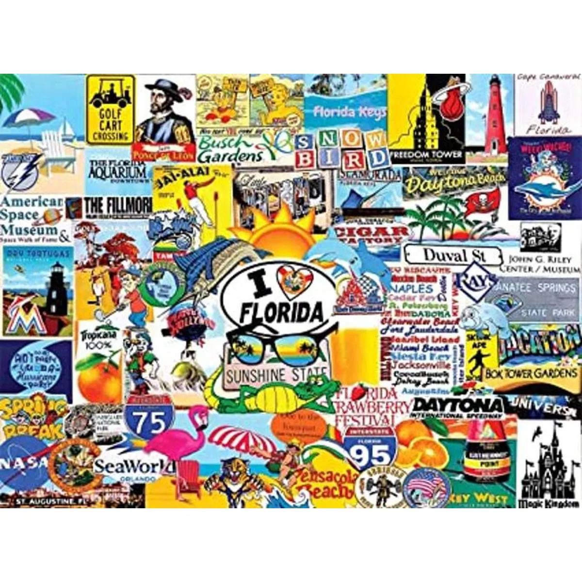 White Mountain Rompecabezas I Love Florida Rompecabezas_1