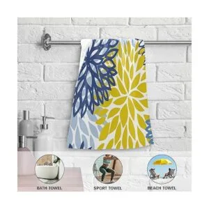 Juego de 2 toallas de mano de crisantemos florales de_6