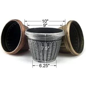 Florero estilo medieval de 12 pulgadas urna con charola_7