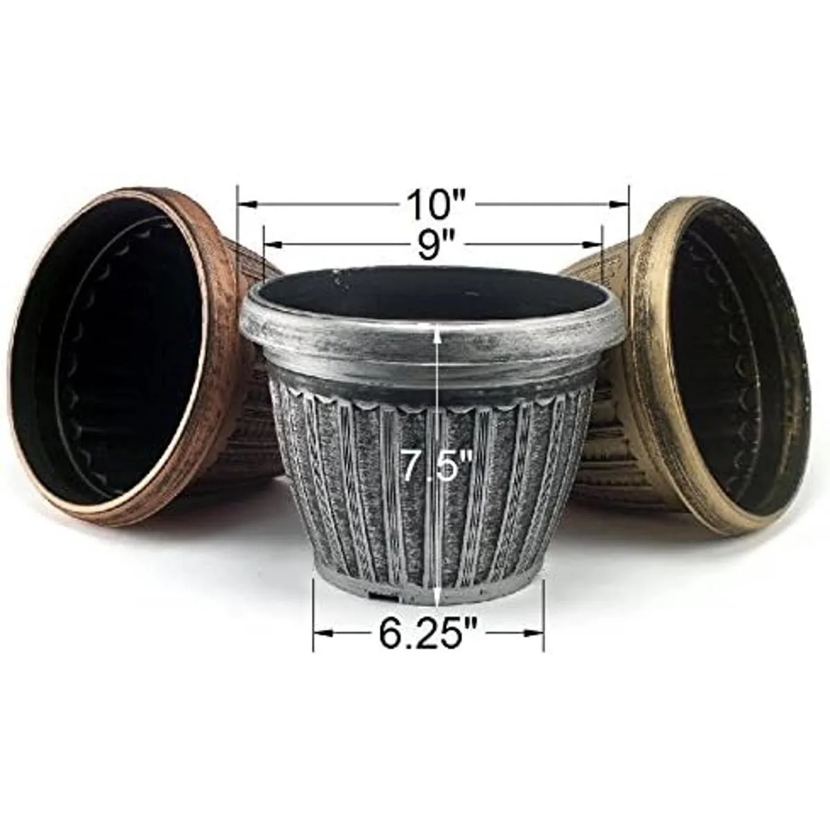 Florero estilo medieval de 12 pulgadas urna con charola_7