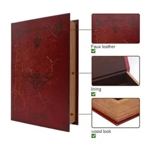 Decoraciones de libros antiguos de madera caja fuerte_4