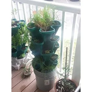 Macetero apilable de 5 niveles para fresas hierbas_5