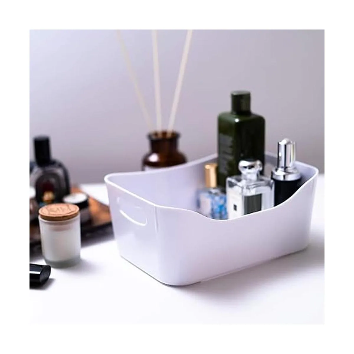 Contenedores de plástico con asas 3 unidades pequeñas de_2