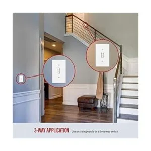 ENERLITES Interruptor de luz de palanca 3 vías o un solo_7