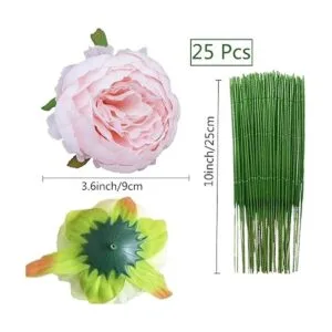 FagusHome 25 cabezas de flores artificiales de peonía de_2