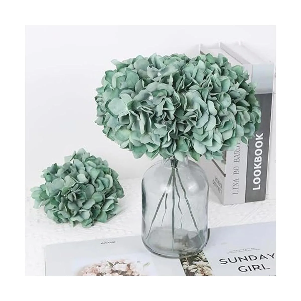 Flores artificiales de hortensia 10 unidades flores de_6