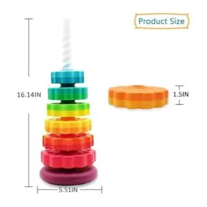 LBAIBB 1 pieza Juguetes giratorios apilables plástico_2